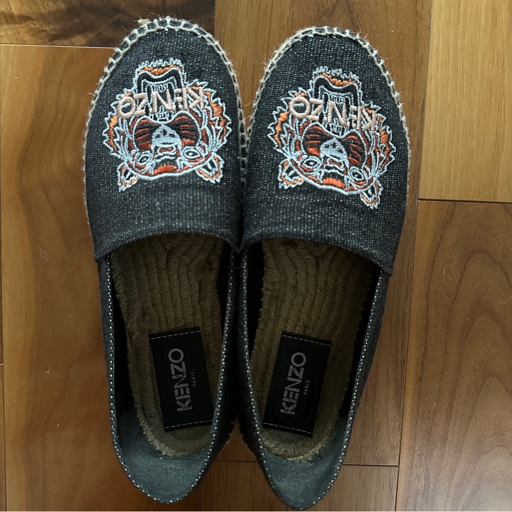 KENZO Tiger Logo Espadrilles Slip On Loafers